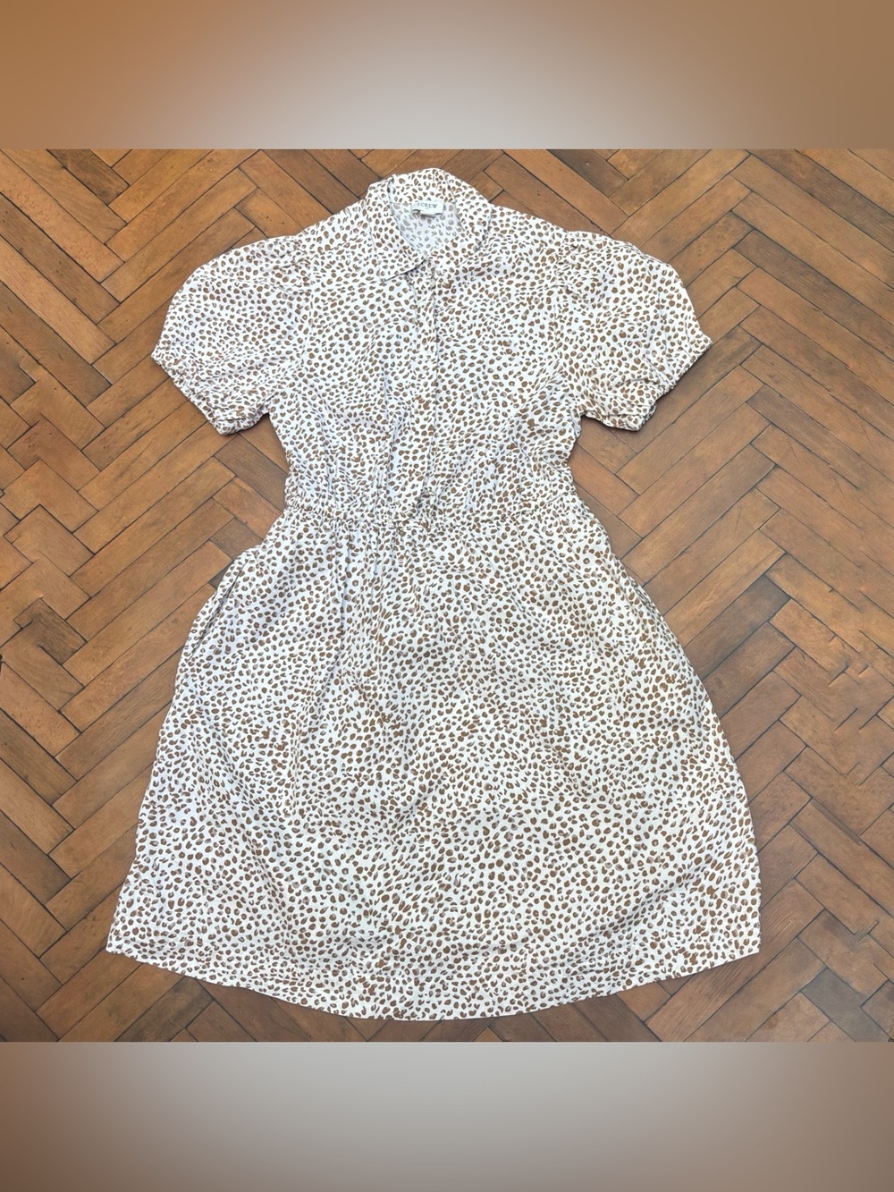 J Crew Leopard/Animal Print Dress Size 0 With Pockets